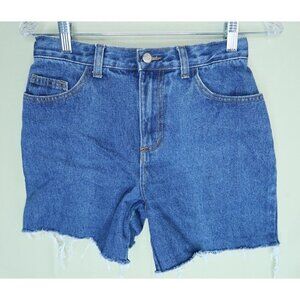 Vintage Watch LA Denim Hipster Bermuda Length Raw Hem Womens Junior Size 9-10